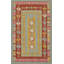 Tapis à motif géométrique de teinture végétale 6 x 9