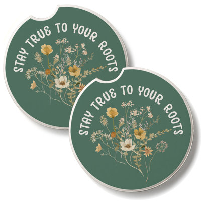 Stay True  2 Pack Absorbent Stone Car Coasters