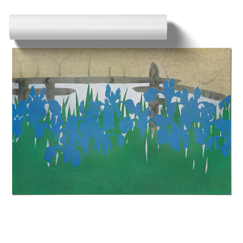 Irises by Kamisaka Sekka - Frameless Print, 42cm H x 59cm W x 0.1cm D