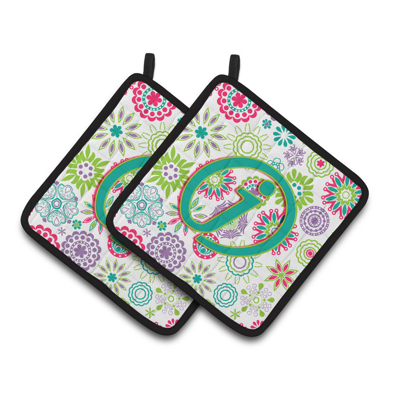 Caroline's Treasures Flower Polyester Potholder, J