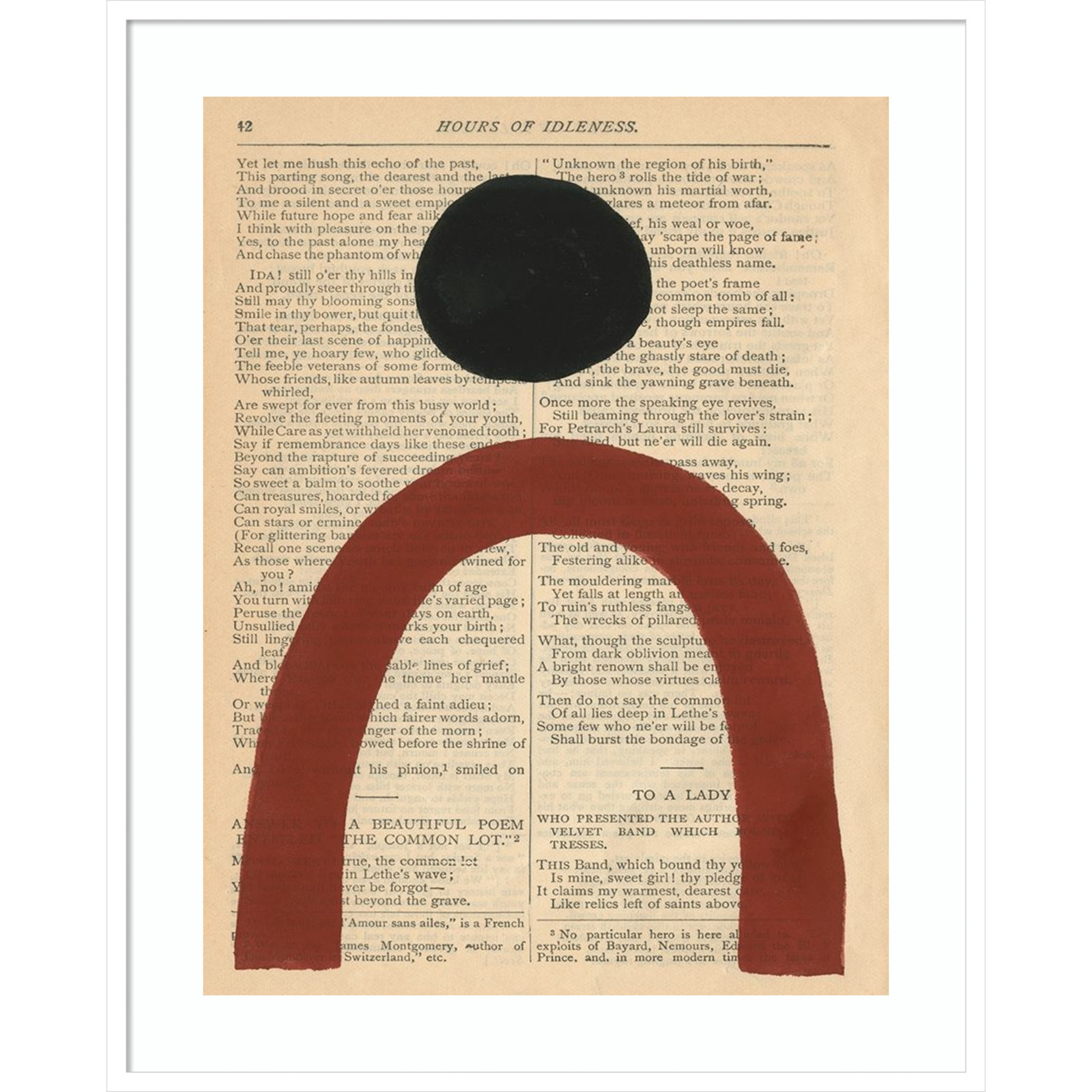 Modern Prose VI by W. Stramel, White Framed Paper, 41.38" H x 33.38" W x 0.88" D