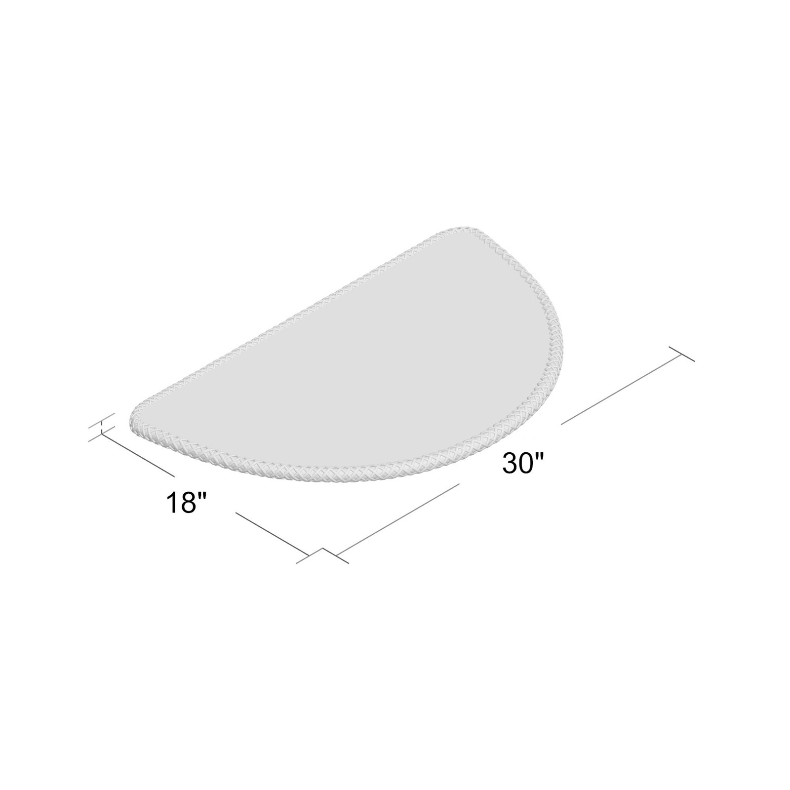 Jasper Handmade Outdoor Doormat, Half Round 1'6" x 2'6"