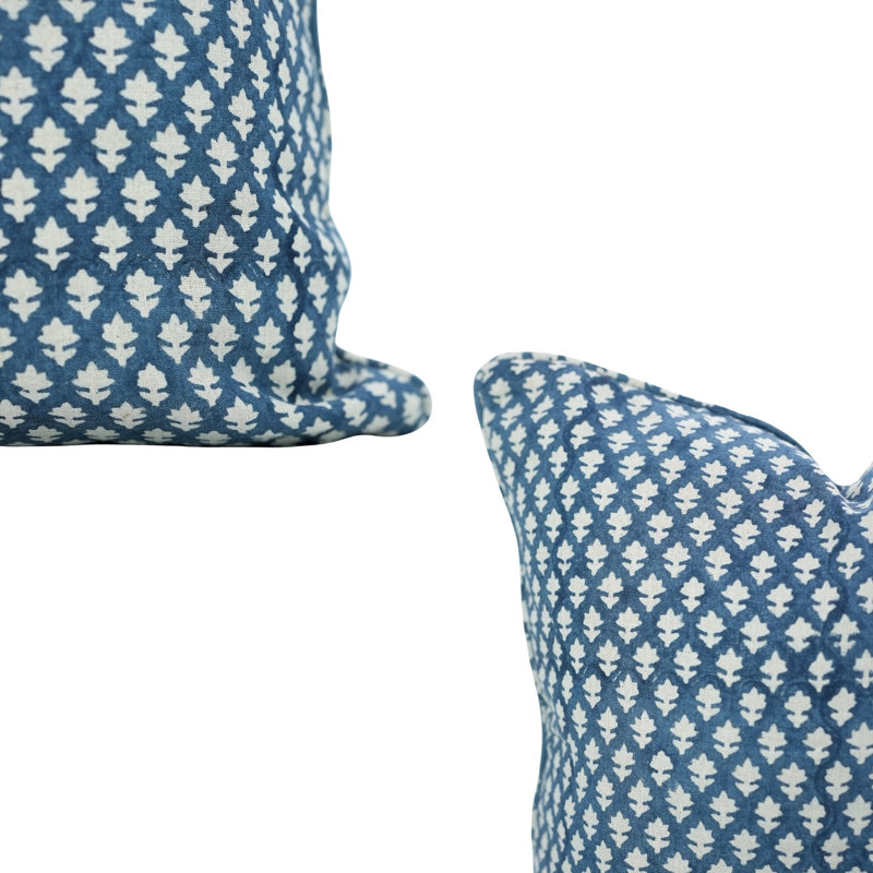 Housse de coussin en lin avec passepoil pour canapé, canapé et chambre à coucher Fabcline, Carré 20 po