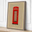 Red Telephone Box Graphic - Wrapped Canvas-1296720595-1296720597