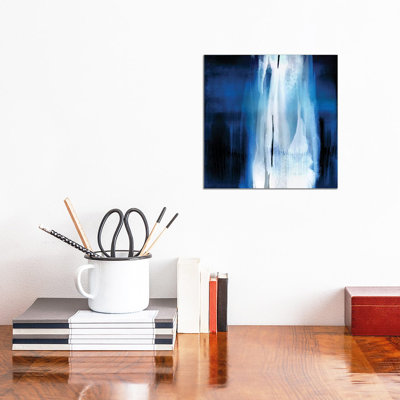 Free Fall Indigo Blue I by Christine Wright - Wrapped Canvas Painting