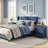 Arieyonna 26"H Nightstands with Outlets & USB Ports, 3 Drawers,  Blue-174712526