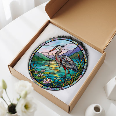 Panneau de vitrail 12 "H Herons Lake