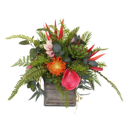 Protea Faux Floral Arrangement in Pot