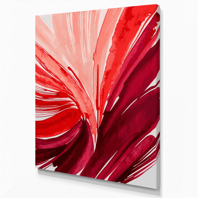 Aquarelle abstraite 49, art mural sur toile rose, H 8 po x l 10 po
