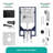 Fine Fixtures Surge Wall Hung White Toilet with Universal In-Wall Tank Carrier and Metal Push Plate-106232377