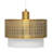 11.125"W 2-Piece Gold and White Shade Hanging Pendant