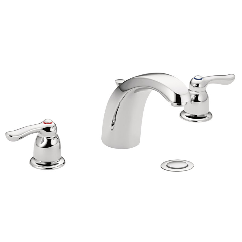 Chateau Widespread Bathroom Faucet with Drain Assembly, Brushed Chrome