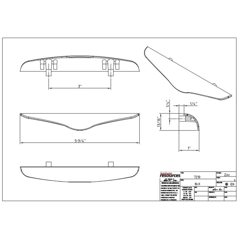 Verona 3" Center to Center Cup/Bin Pull