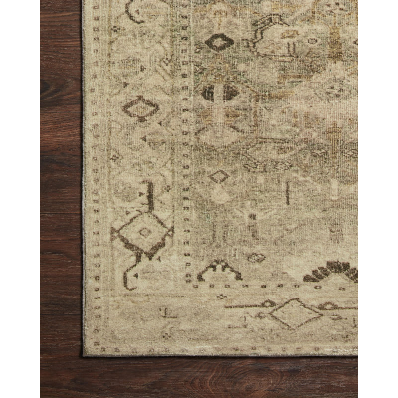 Ivory 8' x 10' Rectangular Easy Care Synthetic Rug