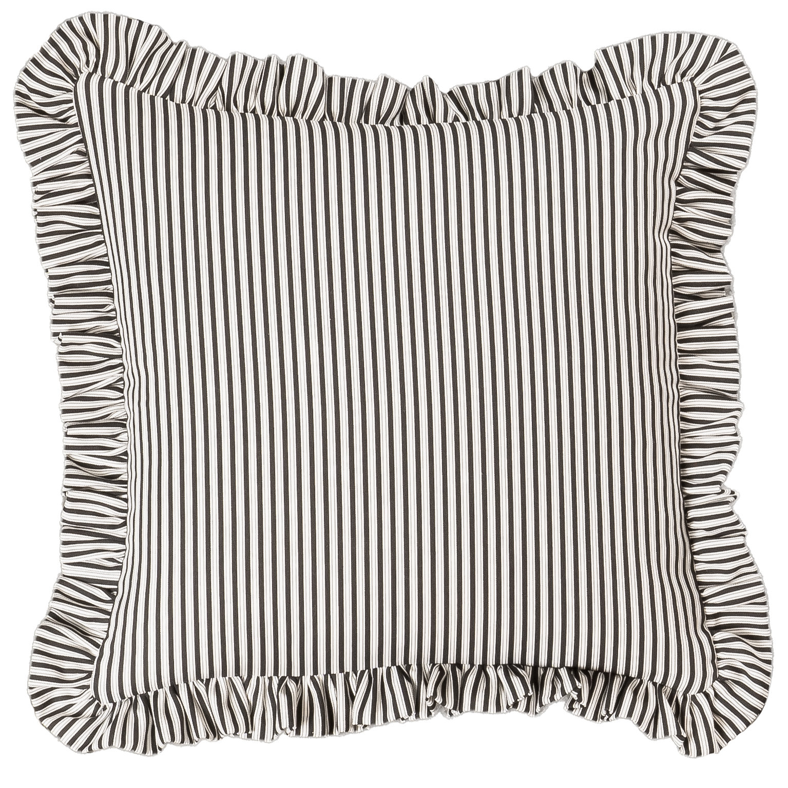 20" x 20" Cotton Throw Pillow, Polyester, Black