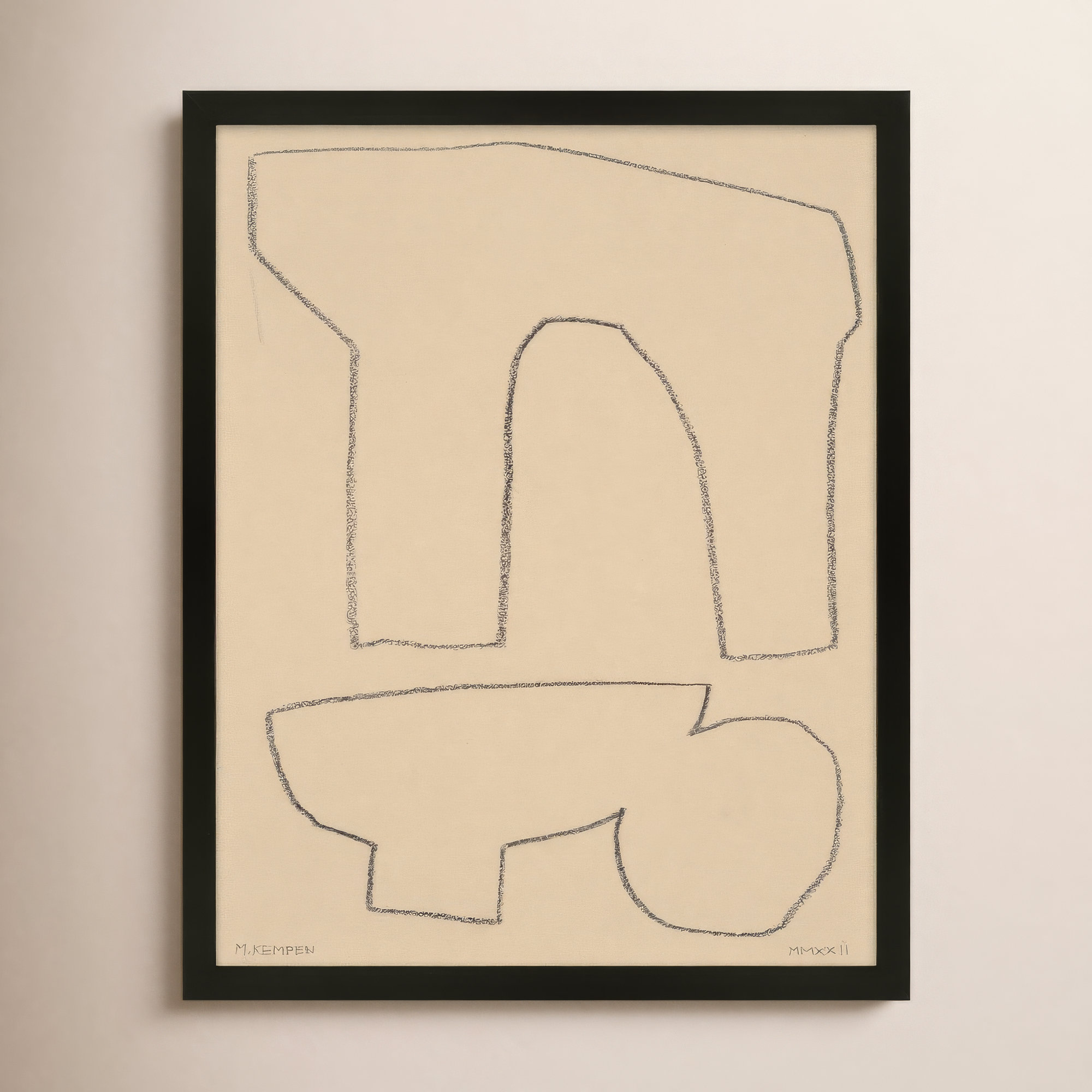 Outlines 2 by Michael Kempen, Black Framed, 16" W x 20" H