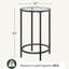 Table d'appoint ronde avec plateau en verre-2027567626