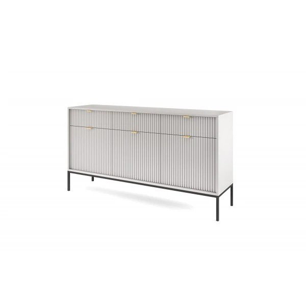Ashvik 154 cm W Chest of 3 Drawers, Grey
