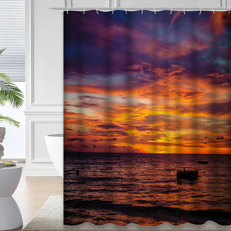 Rideau de douche Sunset Lake, L 72 po x l 72 po