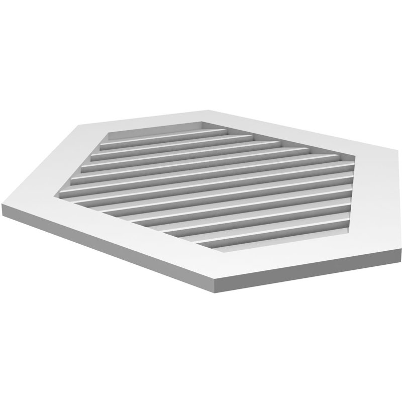 Évent horizontal fonctionnel à pignon en uréthane à surface horizontale Signature, H 36 po x l 34 po x P 1 po