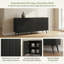 Buffet 59 po avec rangement - noir-133409791
