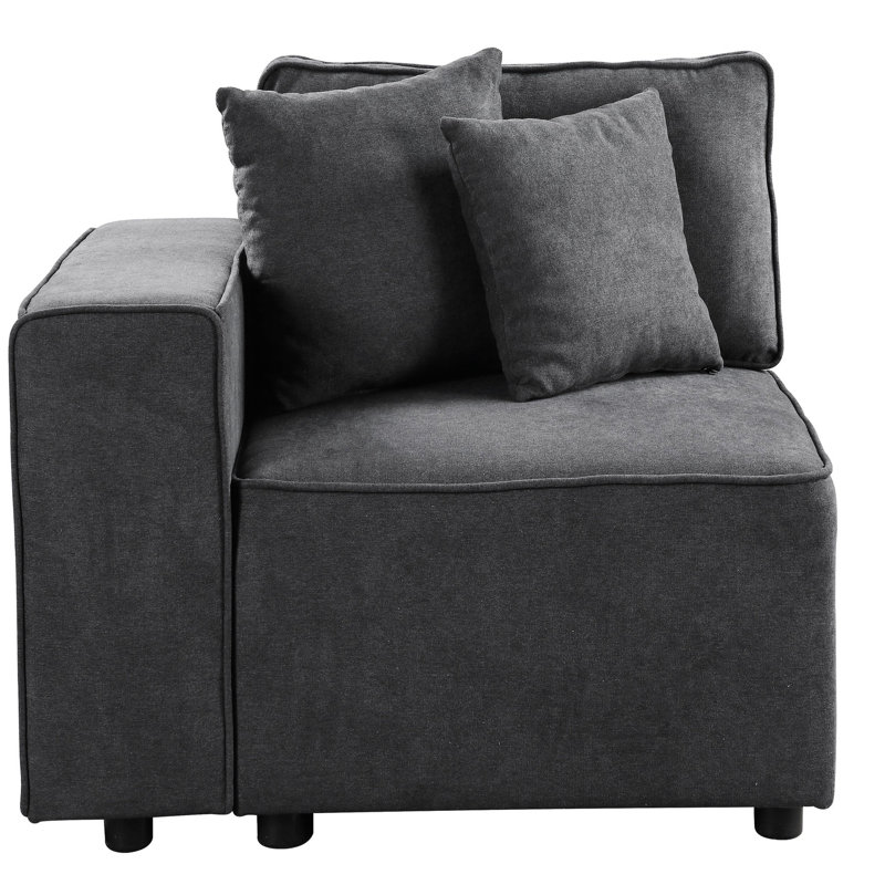 Fauteuil gris élégant avec siège polyvalent et dossier relaxant