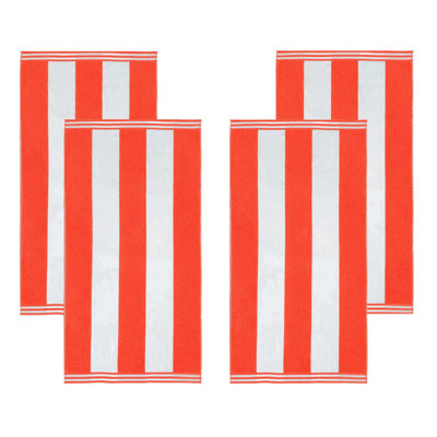 Oversized Cabana Striped Cotton Beach Towels