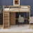 Huegel Full Size Loft Bed With Built-In Wardrobe, Desk And Drawers-1329557443