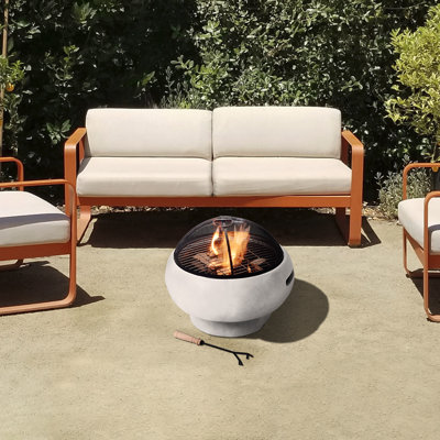 Round Concrete Wood Burning Smokeless