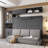 Murphy Bed Wall Bed with Sofa,Shelves USB & Light
