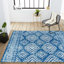 Tapis bleu / blanc Tybalt-51225528