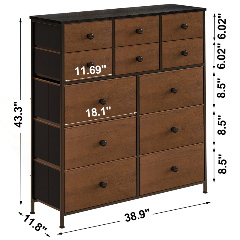 Commode 12 tiroirs, Espresso