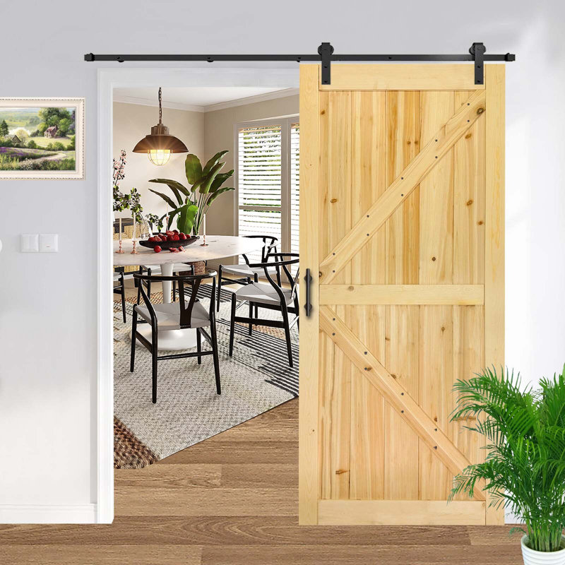 Bois et porte de grange en bois brut, 24 po x 84 po