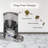 Penthouse Paws Automatic Cat Feeder with LCD, Twist-Lock Storage, Anti-Jam, Voice Meal Call, Battery Backup, Stainless Steel Bowl, Up to 15 Daily Meals, Single Tray 6L for Cat & Dog, Black/ Stainless Steel-98469373