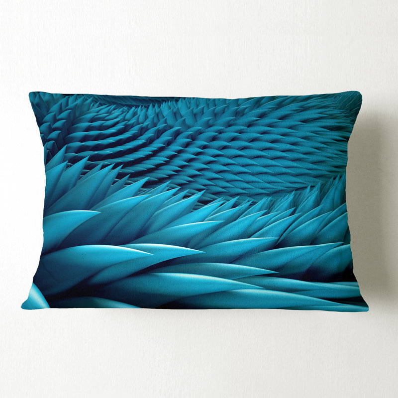 Abstract Blue Wavy Background - Abstract Printed Throw Pillow