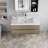 42" Floating Bathroom Vanity Modern Wall-Mounted Single Vanity with Integrated Resin Top, 2 Soft Close Drawers, Full Assembly, Ash Gray-1646631034