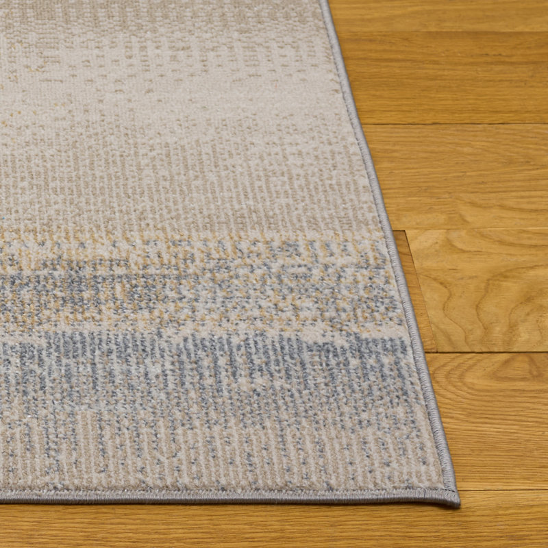 Tapis lavable Isebelle en gris / beige 216, Rectangle 4 pi x 6 pi