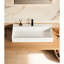 Lavabo de salle de bain mural blanc mat 30 po x 18 po - Design de piscine spacieux et moderne