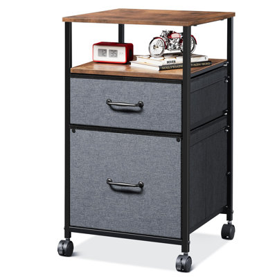 Movable Filing Cabinet With 2 Drawers