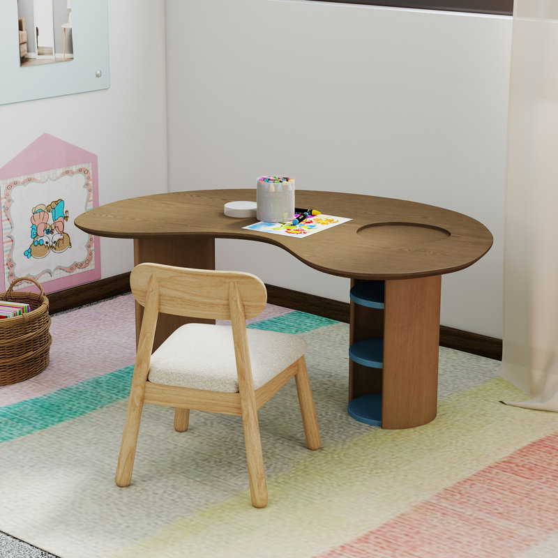 Ensemble de table et de chaises pour enfants, 2 pièces, 2, Bleu / blanc