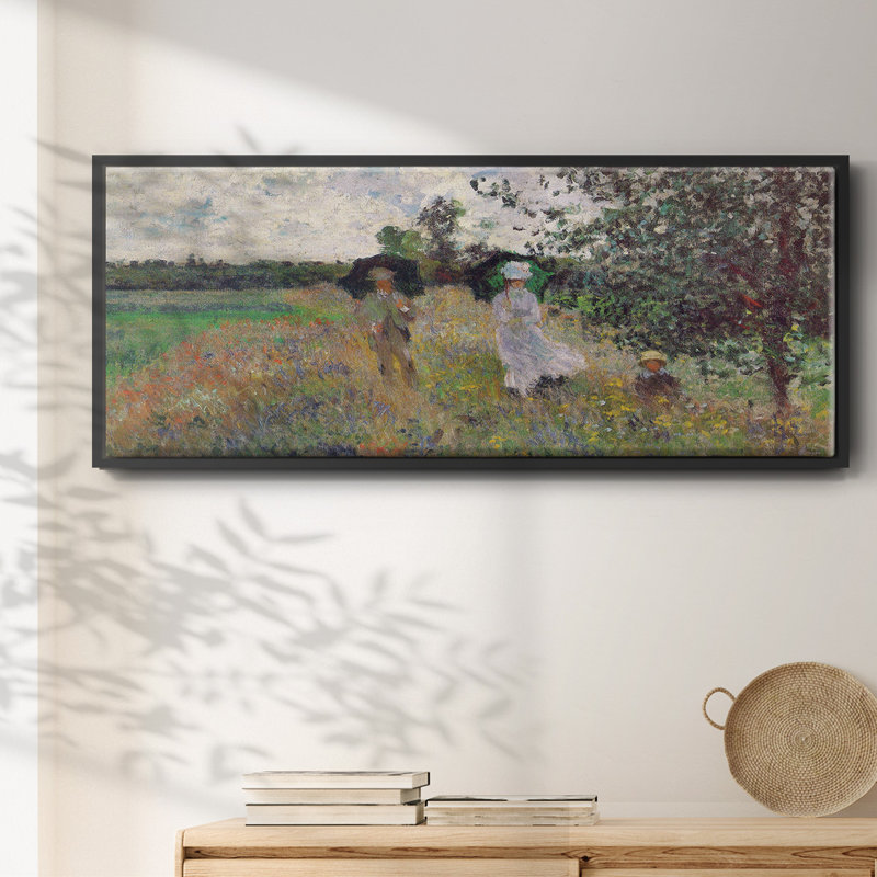 Promenade a Argenteuil 1875 par Monet, toile encadrée