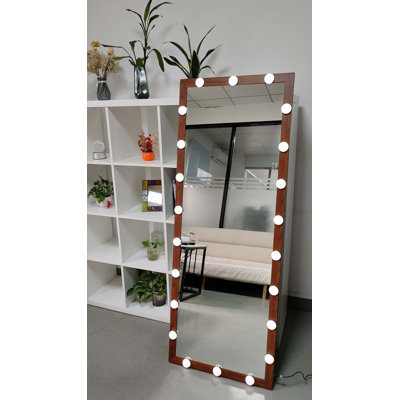 Hollywood Full Length Mirror With Lights Full Body Vanity Mirror With 3 Color Modes Lighted