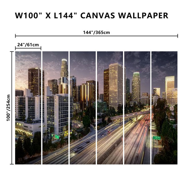 Latitude Run® Peel and Stick Wallpaper Wall Mural Los Angeles ...