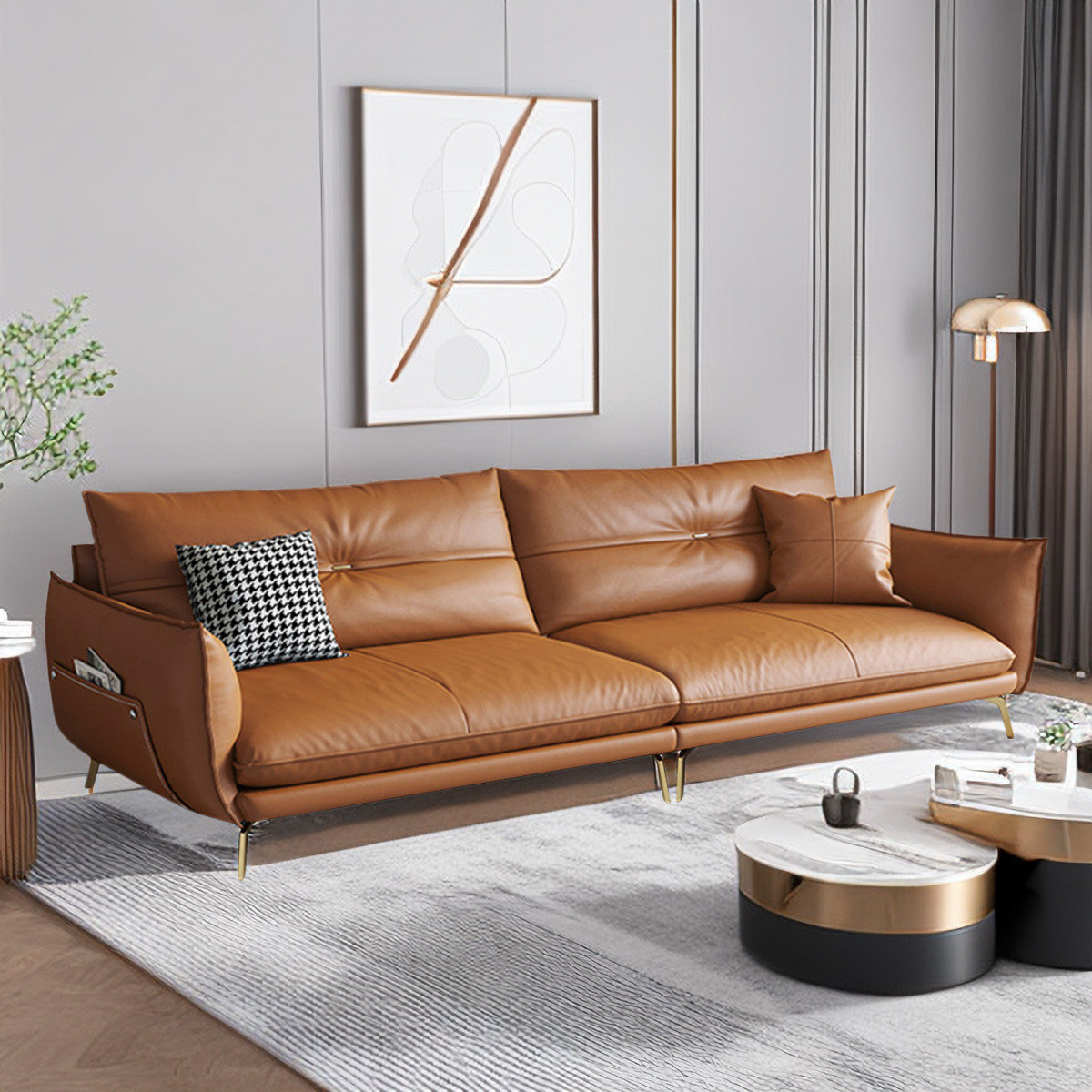 HOUZE 106.3'' Square Arm Modular Sofa | Wayfair