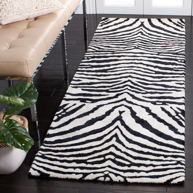Christoper Hand Tufted Wool Animal Print Rug, Runner 2'6" x 12'