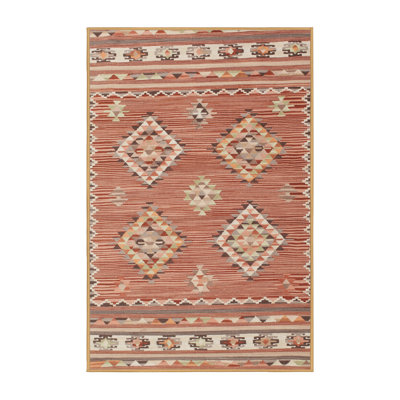 Tapis traditionnel rouge / vert Alisme