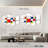 Avery Mondrian Inspired Rustic Abstract