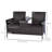 Vandervoort 2 Seater Rattan Loveseat Garden Lounger Bench Cushioned Seat All Weather-840656672-898005419