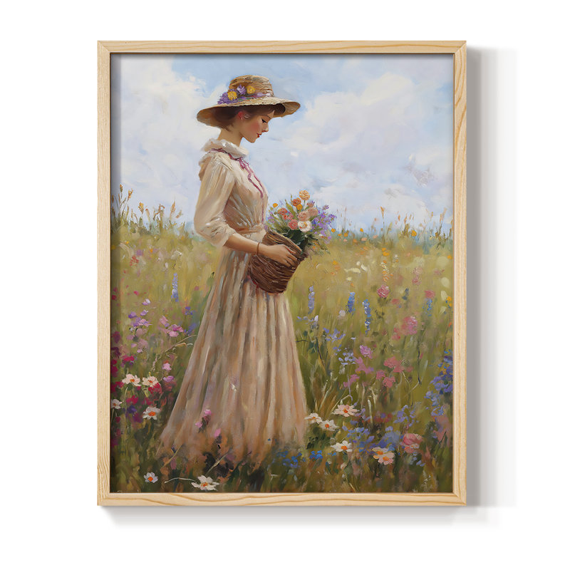 Reproduction encadrée WOMEN Series CCXC III - bois massif, H 21 po x l 17 po, Naturel