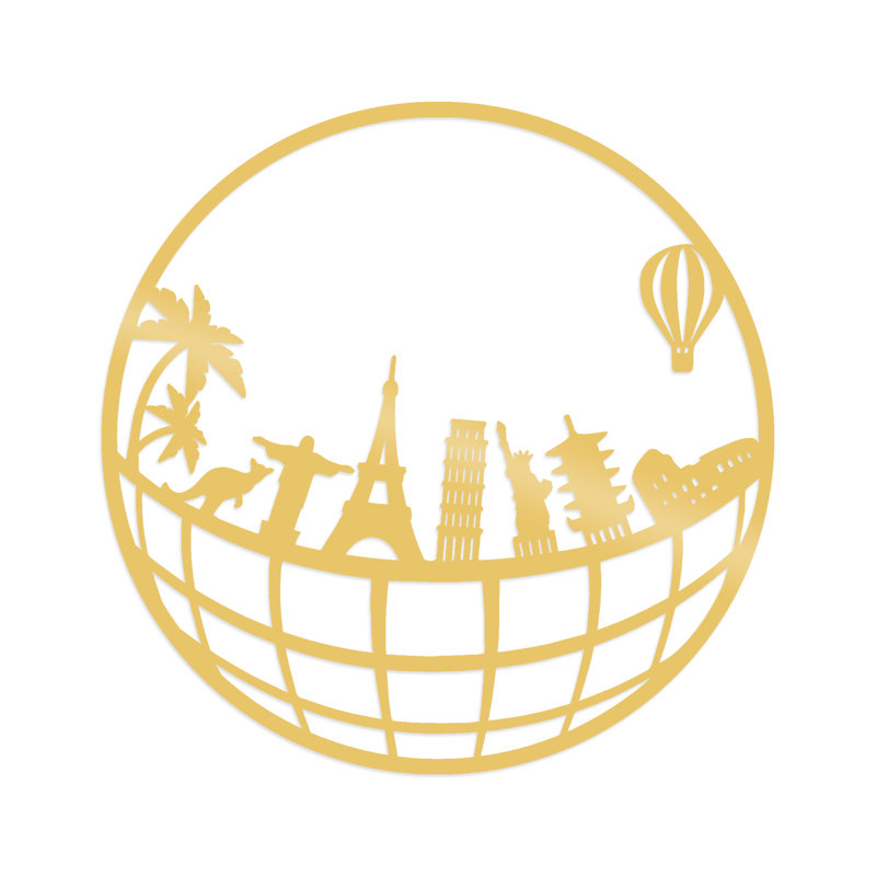Buildings & Architecture Wall Decor, Gold